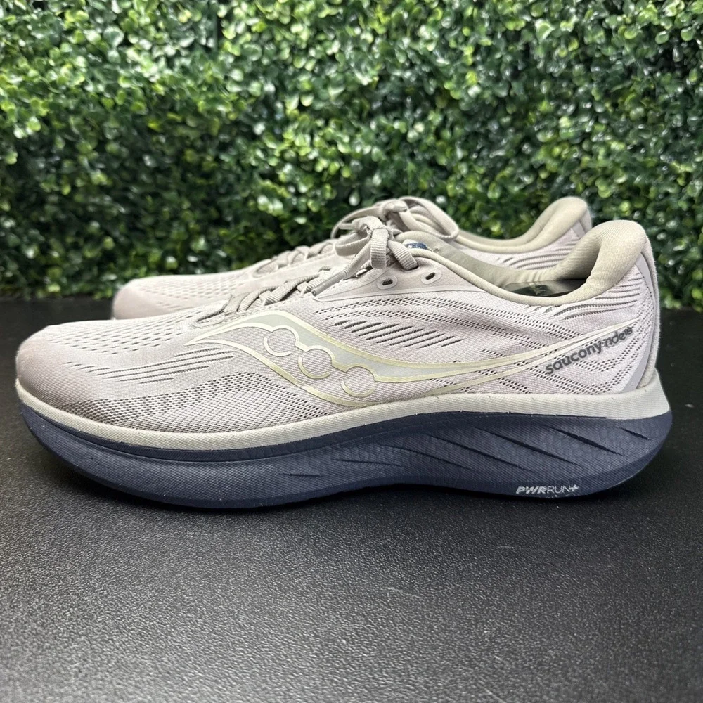 Saucony Ride 18 Men's Running Shoes Size 11.5 Dove/Navy